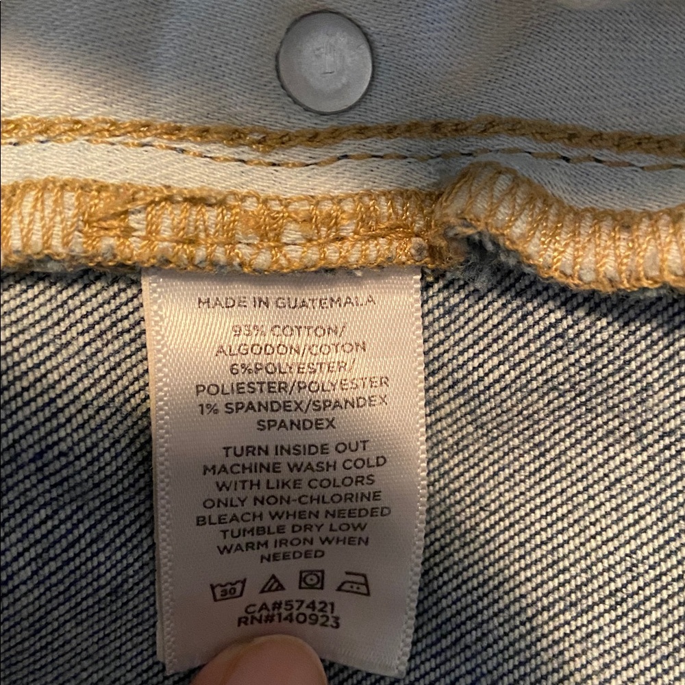 LOFT Women’s Distressed Stretchy Skinny Jeans With Raw Hem Size 27/4 - Picture 6 of 6